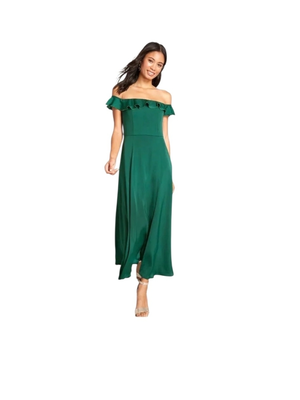 NEW ModCloth Ruffled & Radiant Off-The-Shoulder Dress